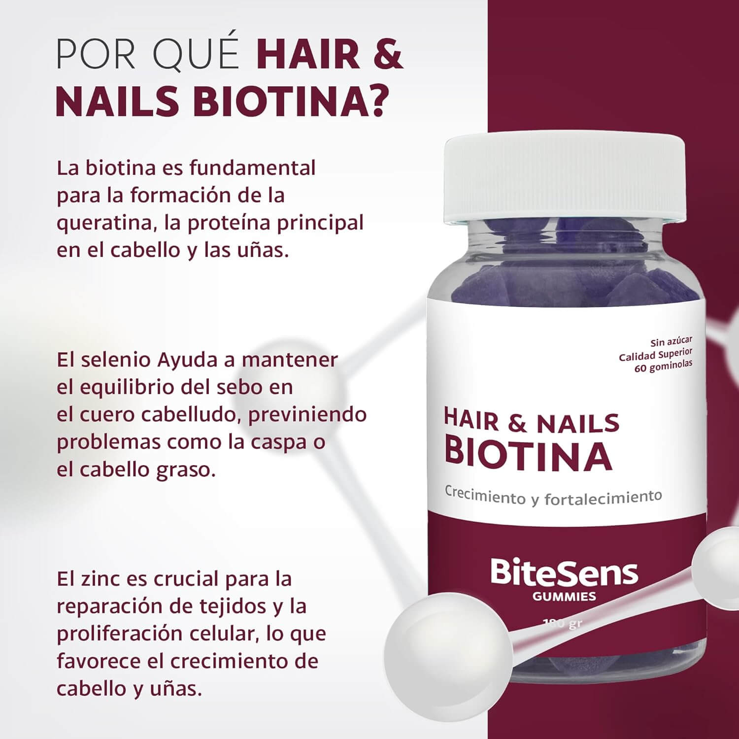 Biotina para Cabello y Uñas - Bitesens