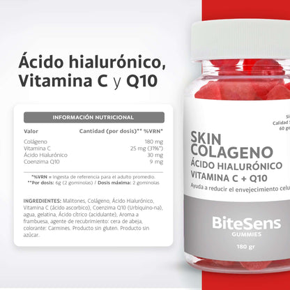 Antiedad - Skin Colágeno + Ácido Hialurónico + Q10 - Bitesens